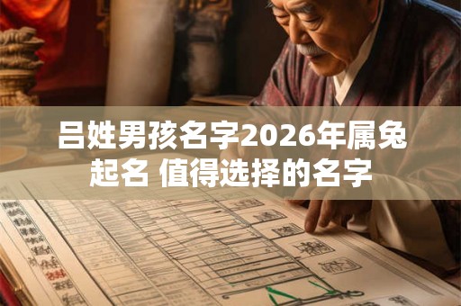 吕姓男孩名字2026年属兔起名 值得选择的名字