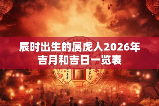 辰时出生的属虎人2026年吉月和吉日一览表