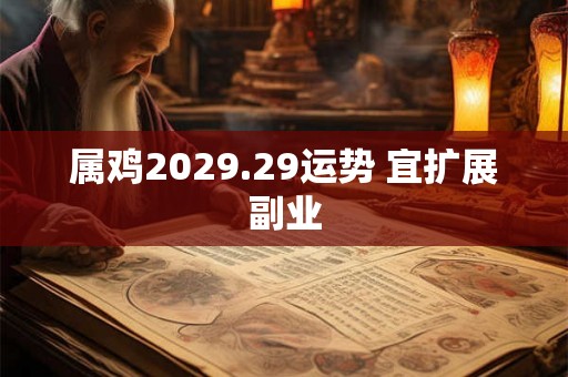 属鸡2029.29运势 宜扩展副业