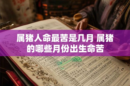 属猪人命最苦是几月 属猪的哪些月份出生命苦