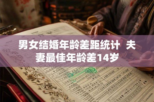 男女结婚年龄差距统计  夫妻最佳年龄差14岁
