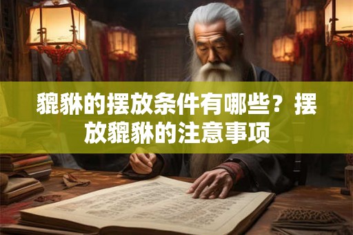 貔貅的摆放条件有哪些？摆放貔貅的注意事项