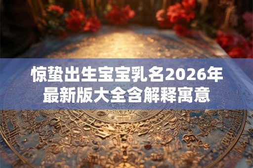 惊蛰出生宝宝乳名2026年最新版大全含解释寓意