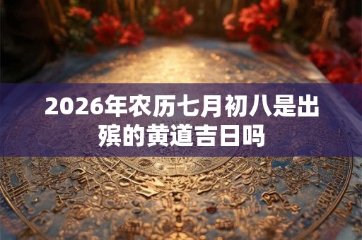 2026年农历七月初八是出殡的黄道吉日吗
