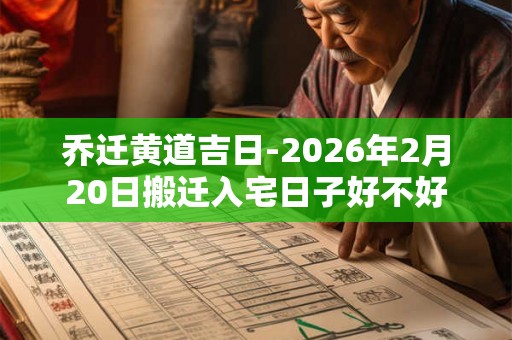 乔迁黄道吉日-2026年2月20日搬迁入宅日子好不好