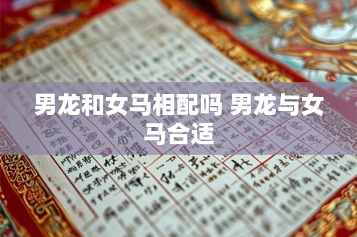 男龙和女马相配吗 男龙与女马合适