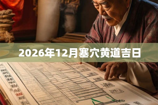 2026年12月塞穴黄道吉日