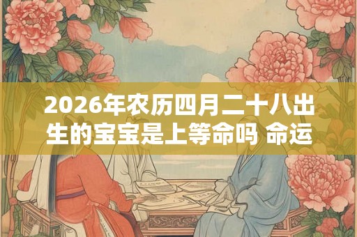 2026年农历四月二十八出生的宝宝是上等命吗 命运如何
