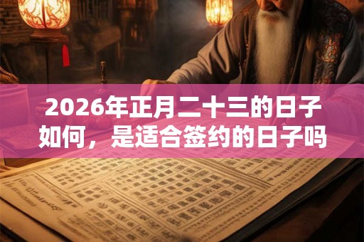 2026年正月二十三的日子如何，是适合签约的日子吗？