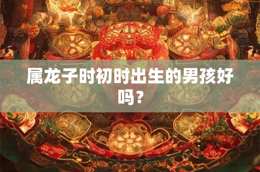 属龙子时初时出生的男孩好吗？