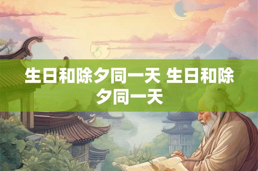 生日和除夕同一天 生日和除夕同一天 生日和除夕同一天 生日和除夕同一天