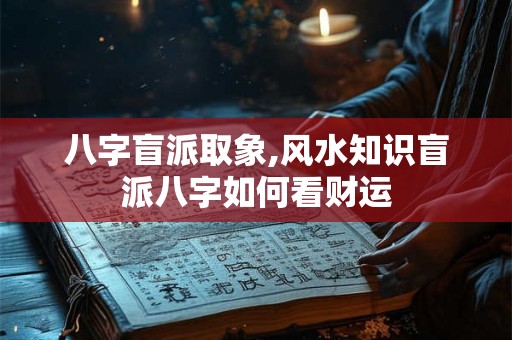 八字盲派取象,风水知识盲派八字如何看财运
