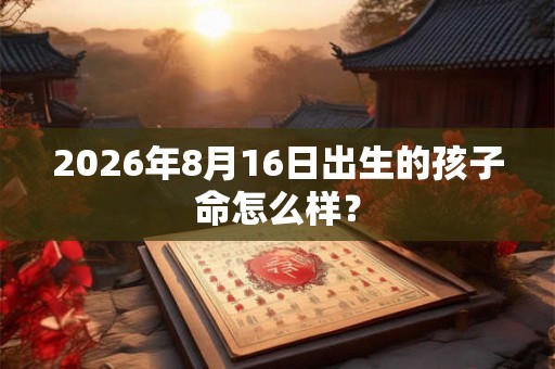 2026年8月16日出生的孩子命怎么样？