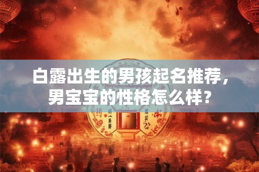 白露出生的男孩起名推荐，男宝宝的性格怎么样？