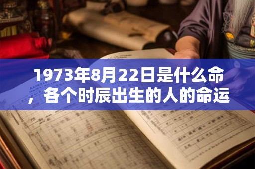 1973年8月22日是什么命，各个时辰出生的人的命运
