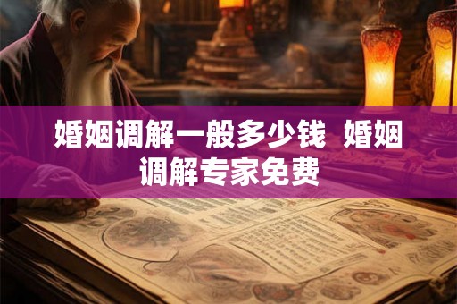 婚姻调解一般多少钱 婚姻调解专家免费 婚姻调解一般多少钱 婚姻调解专家免费