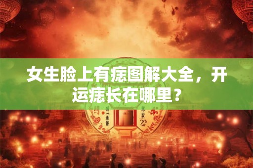 女生脸上有痣图解大全，开运痣长在哪里？