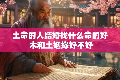 土命的人结婚找什么命的好 木和土姻缘好不好