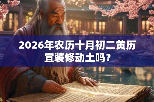 2026年农历十月初二黄历宜装修动土吗？
