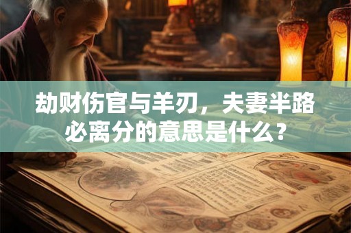 劫财伤官与羊刃,夫妻半路必离分的意思是什么? 劫财伤官与羊刃,夫妻半路必离分的意思是什么?