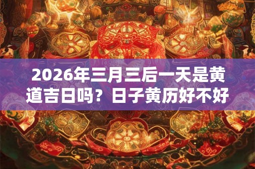 2026年三月三后一天是黄道吉日吗？日子黄历好不好？