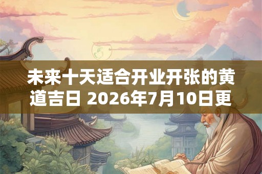未来十天适合开业开张的黄道吉日 2026年7月10日更新 未来十天适合开业开张的黄道吉日 2026年7月10日更新