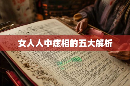 女人人中痣相的五大解析