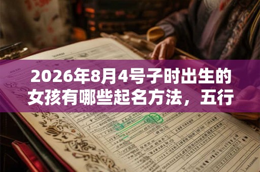 2026年8月4号子时出生的女孩有哪些起名方法，五行属什么