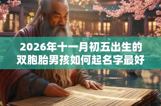 2026年十一月初五出生的双胞胎男孩如何起名字最好，五行属什么