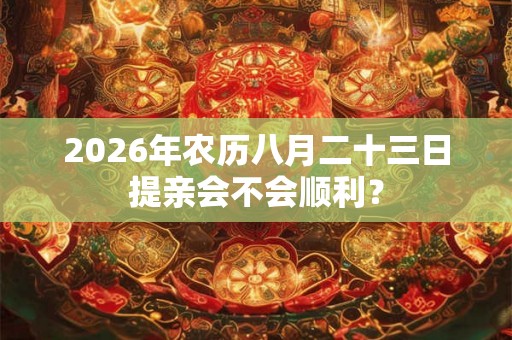 2026年农历八月二十三日提亲会不会顺利？
