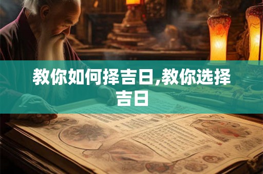 教你如何择吉日,教你选择吉日