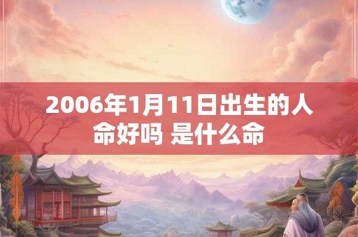 2006年1月11日出生的人命好吗 是什么命 2006年1月11日出生的人命好吗 是什么命