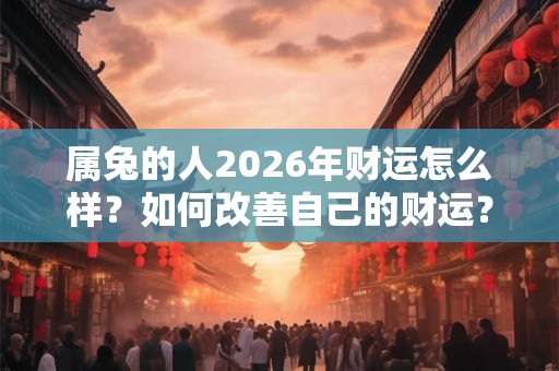 属兔的人2026年财运怎么样？如何改善自己的财运？