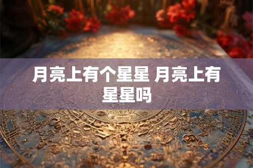 月亮上有个星星 月亮上有星星吗