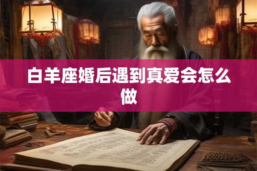 白羊座婚后遇到真爱会怎么做