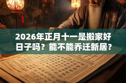 2026年正月十一是搬家好日子吗?能不能乔迁新居? 2026年正月十一是搬家好日子吗?能不能乔迁新居?