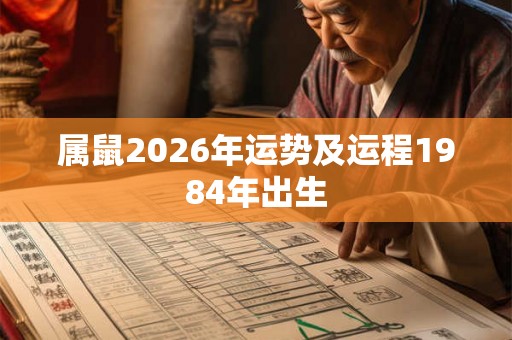 属鼠2026年运势及运程1984年出生