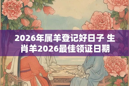 2026年属羊登记好日子 生肖羊2026最佳领证日期