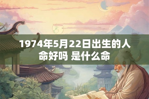 1974年5月22日出生的人命好吗 是什么命