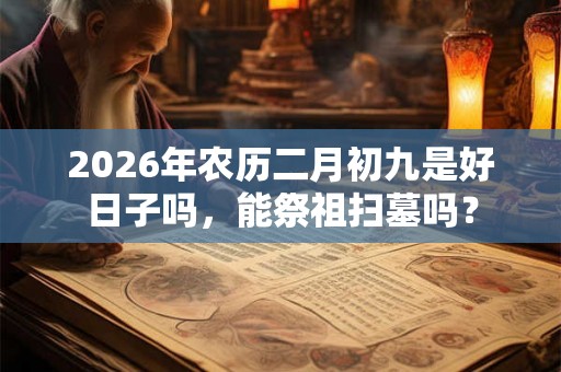 2026年农历二月初九是好日子吗，能祭祖扫墓吗？