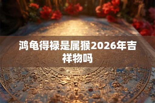 鸿龟得禄是属猴2026年吉祥物吗