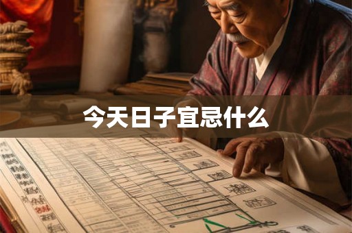今天日子宜忌什么