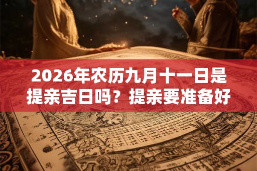 2026年农历九月十一日是提亲吉日吗？提亲要准备好什么？