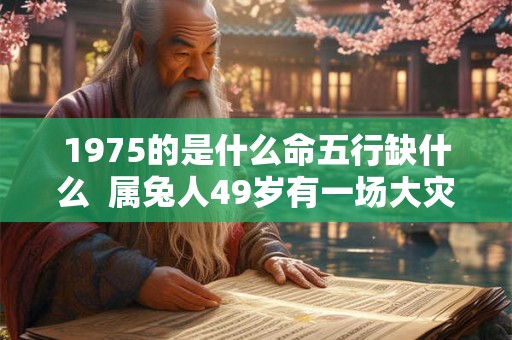 1975的是什么命五行缺什么  属兔人49岁有一场大灾难