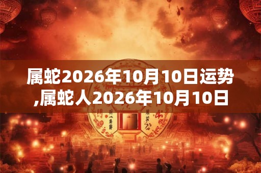 属蛇2026年10月10日运势,属蛇人2026年10月10日财运,生肖蛇2026年10月10日运势