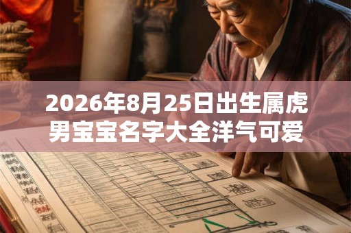 2026年8月25日出生属虎男宝宝名字大全洋气可爱