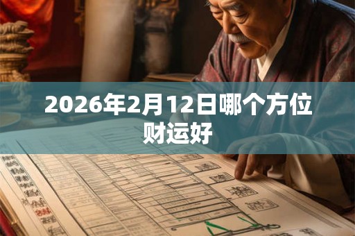 2026年2月12日哪个方位财运好
