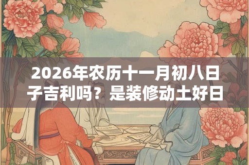 2026年农历十一月初八日子吉利吗？是装修动土好日子吗？