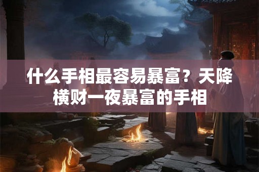 什么手相最容易暴富？天降横财一夜暴富的手相