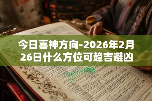 今日喜神方向-2026年2月26日什么方位可趋吉避凶